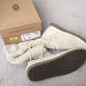 Ugg argyle knit boots size 9